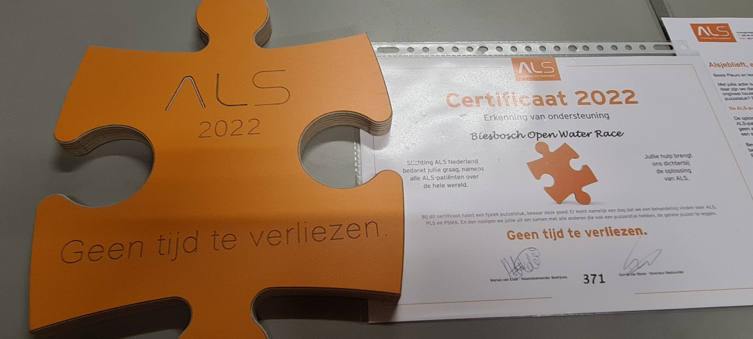 Ruim drie duizend euro voor Stichting ALS Nederland